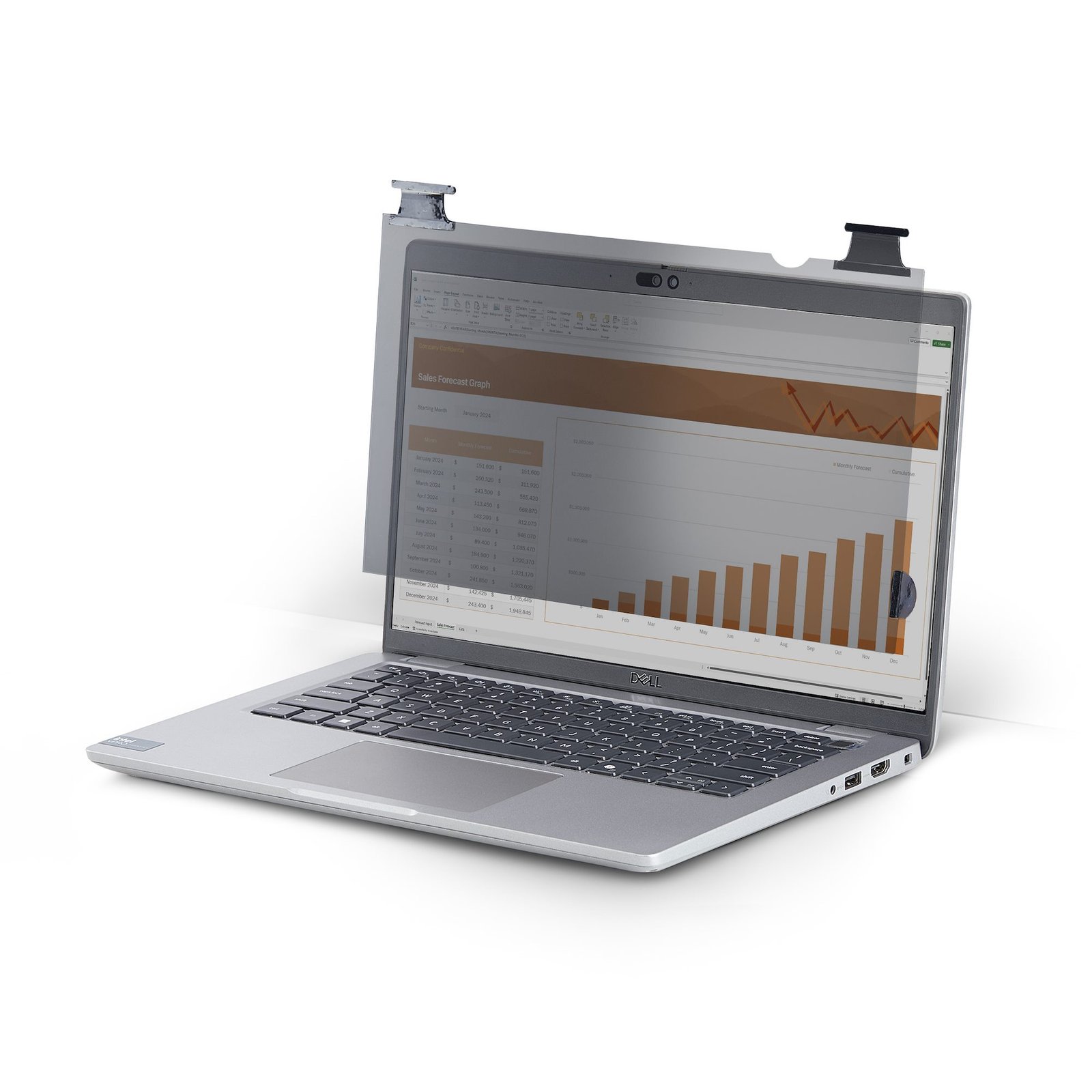 StarTech.com 13.3-inch 16:10 Bright Privacy Screen Filter with Touch, Flip-Over, 75% Light STA-133B6-PRIVACY-SCREEN