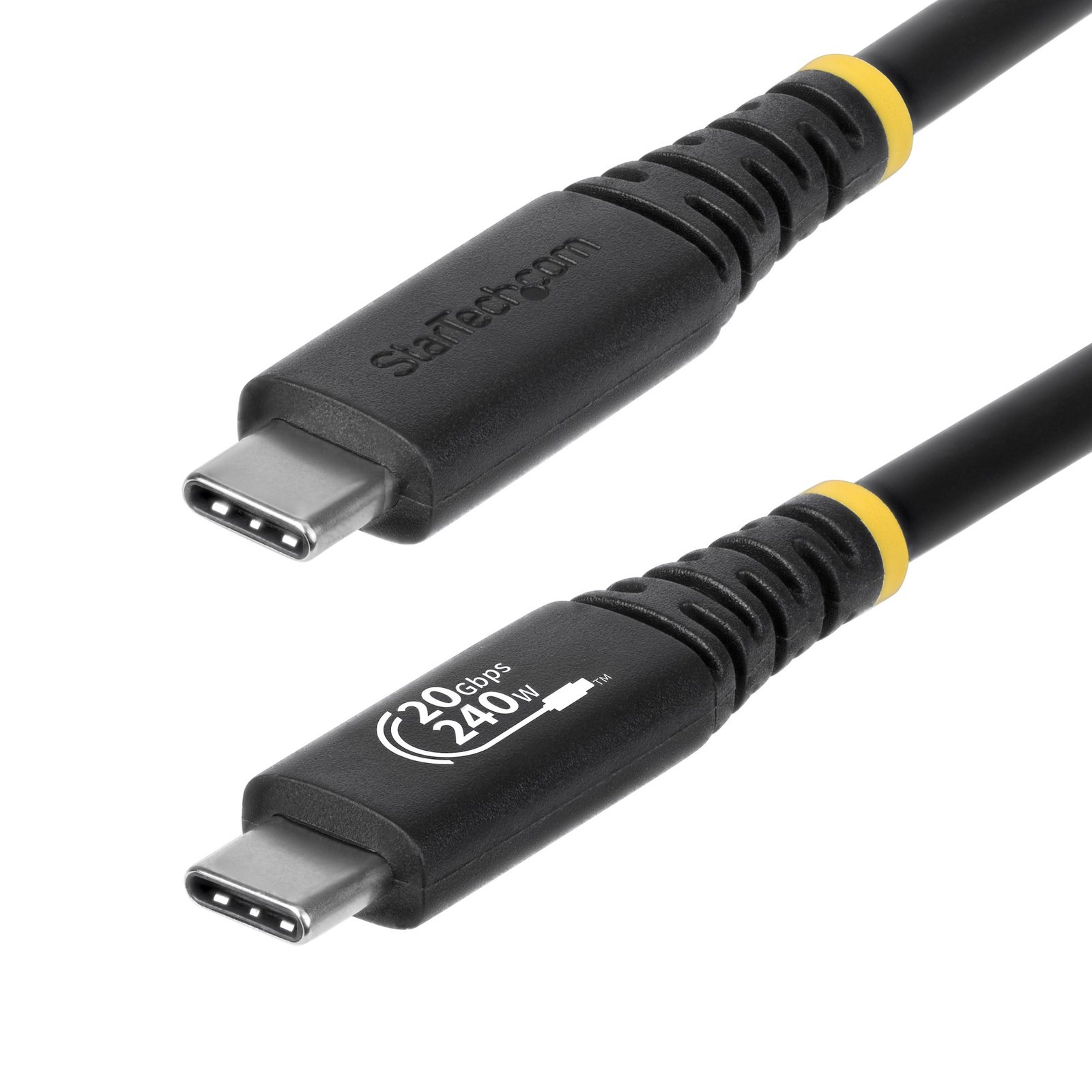 StarTech.com 6ft (1.8m) USB4 Cable, 20Gbps, USB-IF Certified USB-C 240W PD EPR, 4K 120Hz DP 2.1, STA-CC6FT20GUSB4TP