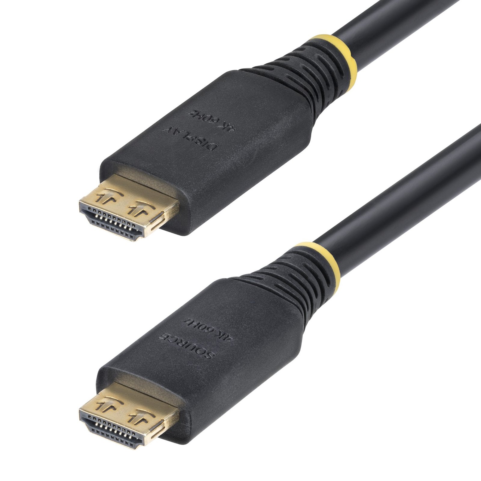 StarTech.com 15m (50ft) Active High Speed HDMI Cable with Gripping Connectors, 4K 60Hz/1440p 144Hz, STA-HDMI2-CABLE-GRIP-15M