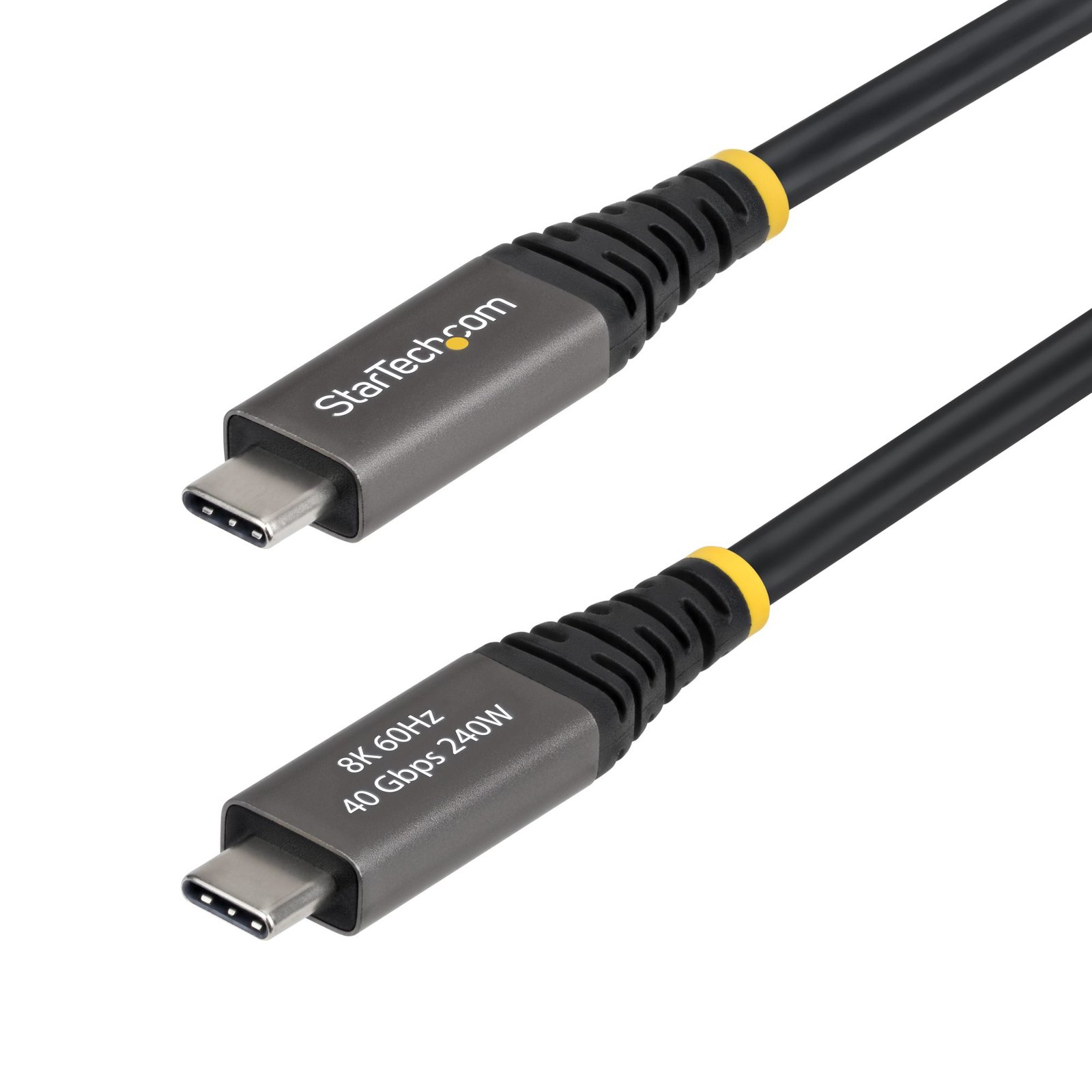 StarTech.com 6ft (1.8m) Active USB4 Cable, 40Gbps, 240W PD, 8K 60Hz/4K 240Hz DP2.1 DP40, TPE STA-CC6FT40GUSB4GEN3