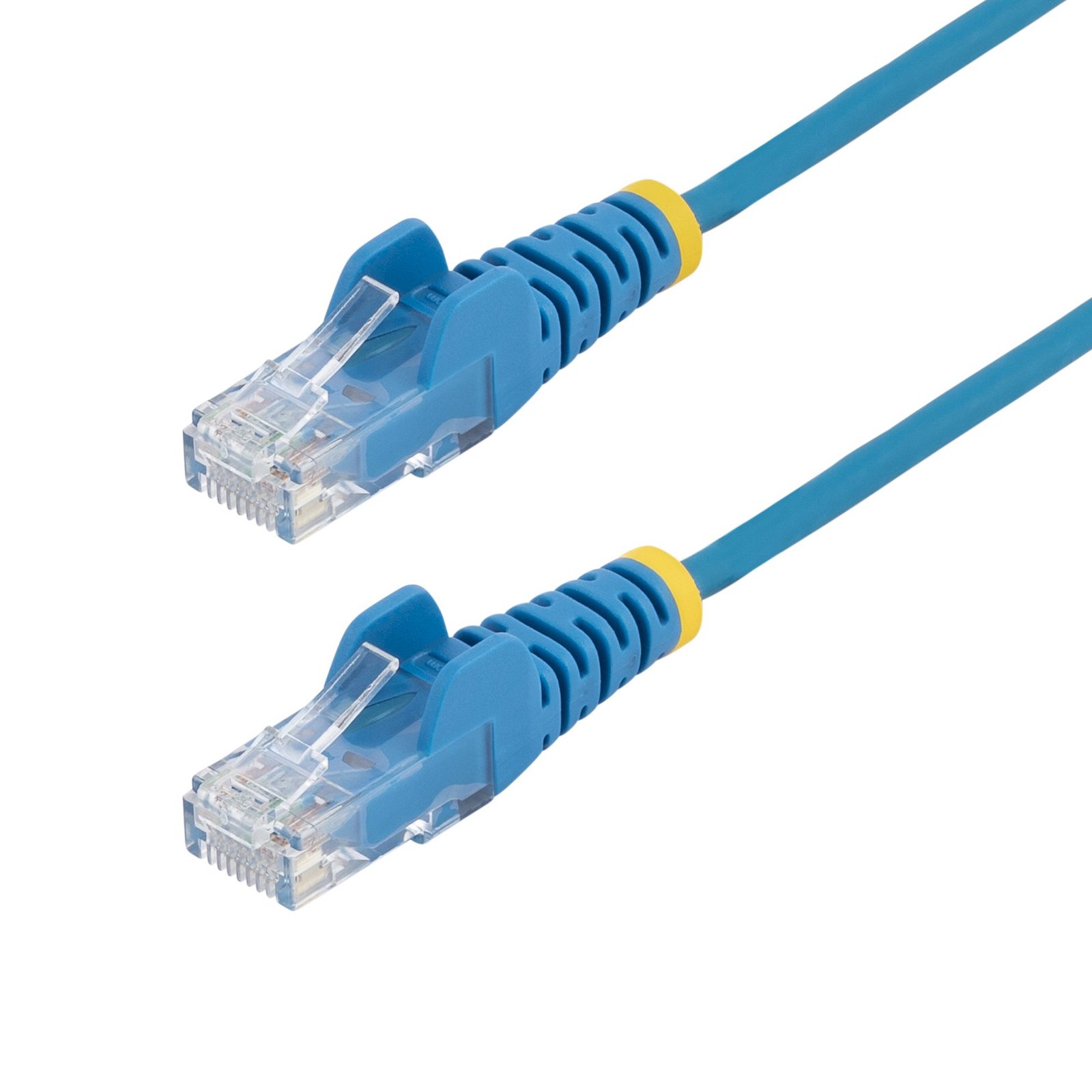 StarTech.com 2ft Blue Slim CAT6 Ethernet Cable, Snagless, 100W PoE, UTP, LSZH, 28AWG Pure Bare STA-N6PAT2BLS