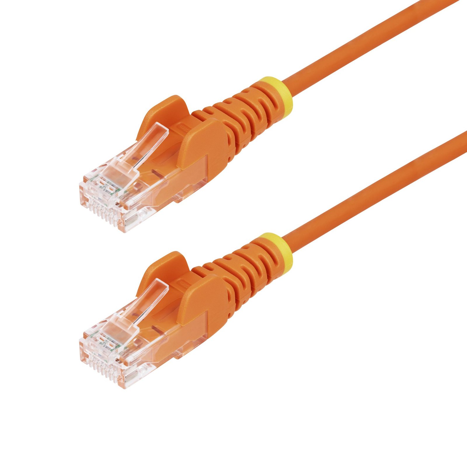 StarTech.com 2ft Orange Slim CAT6 Ethernet Cable, Snagless, 100W PoE, UTP, LSZH, 28AWG Pure Bare STA-N6PAT2ORS