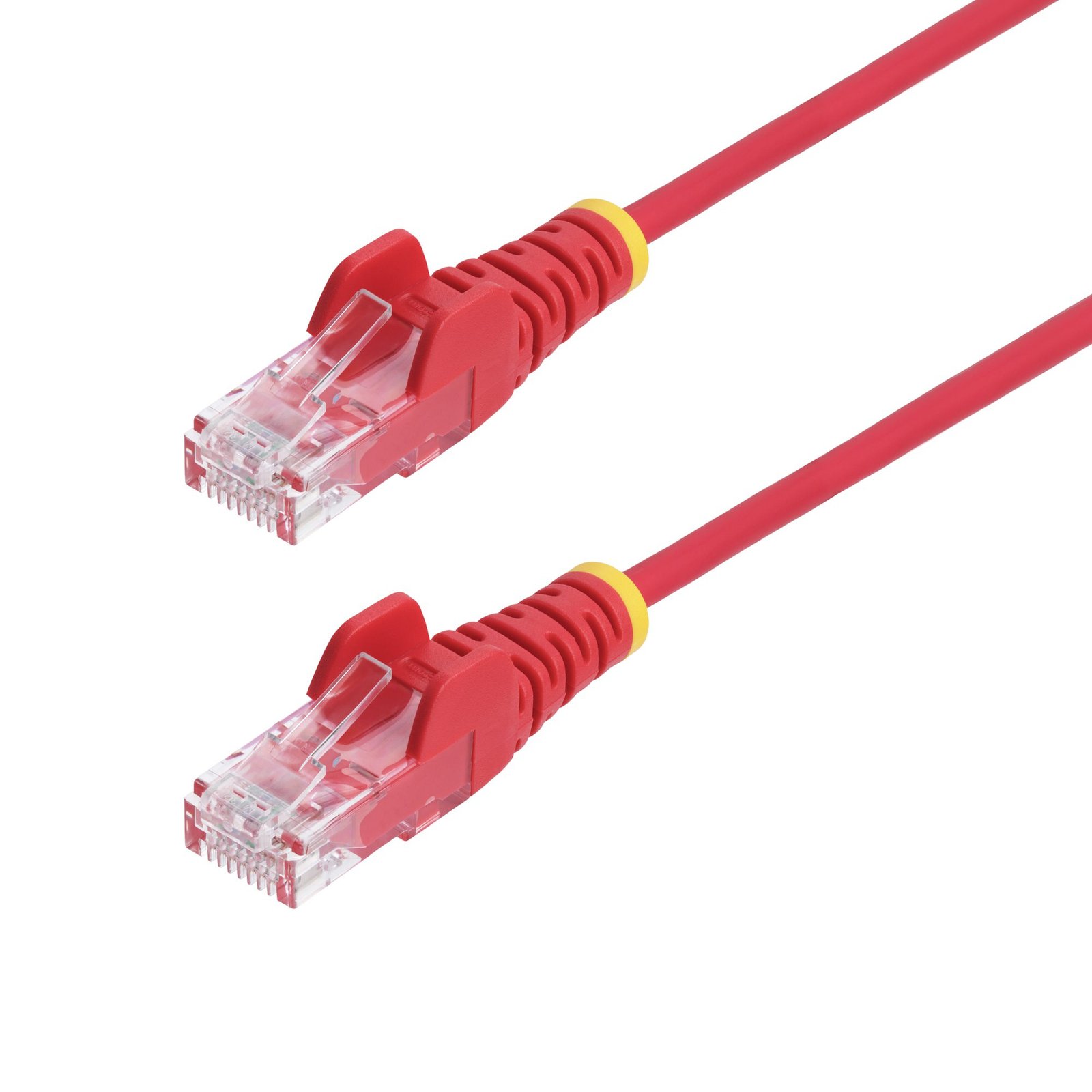 StarTech.com 2ft Red Slim CAT6 Ethernet Cable, Snagless, 100W PoE, UTP, LSZH, 28AWG Pure Bare STA-N6PAT2RDS