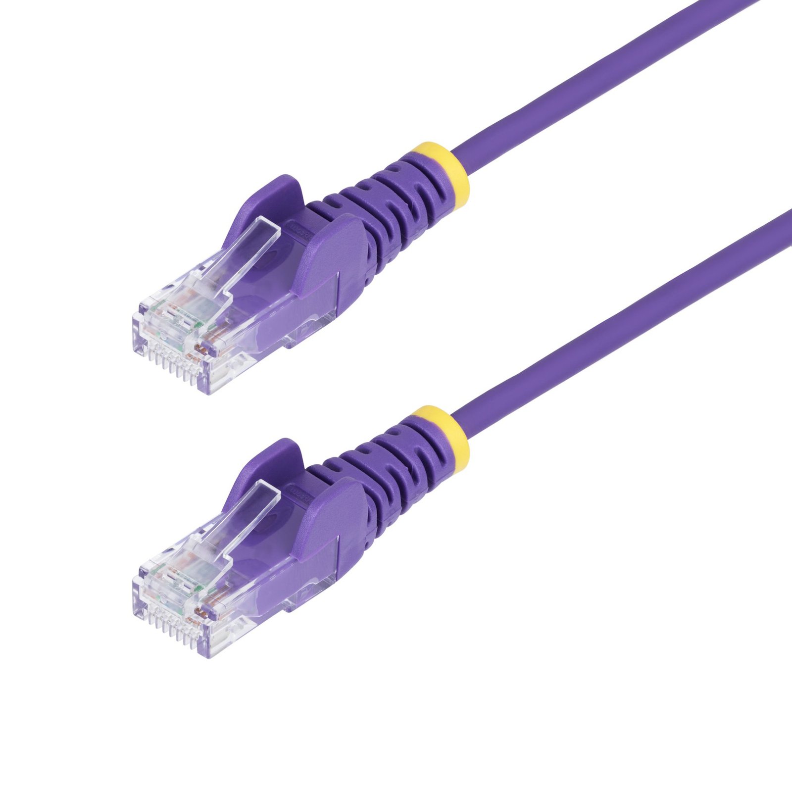 StarTech.com 3ft Purple Slim CAT6 Ethernet Cable, Snagless, 100W PoE, UTP, LSZH, 28AWG Pure Bare STA-N6PAT3PLS