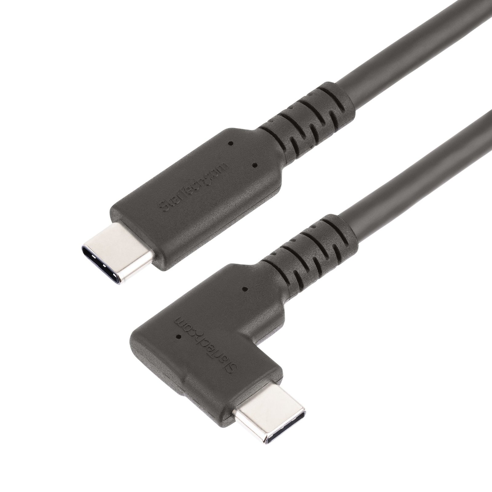 StarTech.com 1.6ft (50cm) USB-C Cable, Right-Angled, USB 10Gbps, 100W (5A) Power Delivery, 8K 60Hz STA-RUSB31CC50CMBR