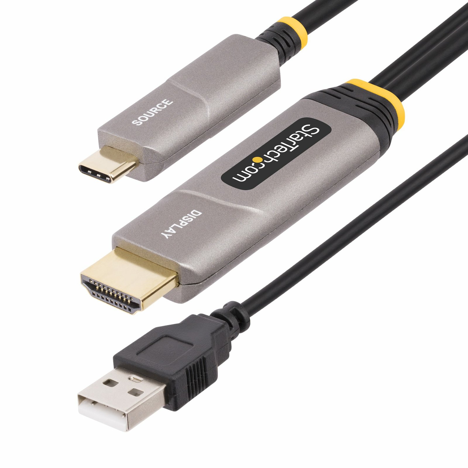 StarTech.com 50ft (15m) USB-C to HDMI 2.0 Active Optical Cable (AOC), 4K 60Hz, CL3 Rated, 146B-USBC-HDMI4K-AOC