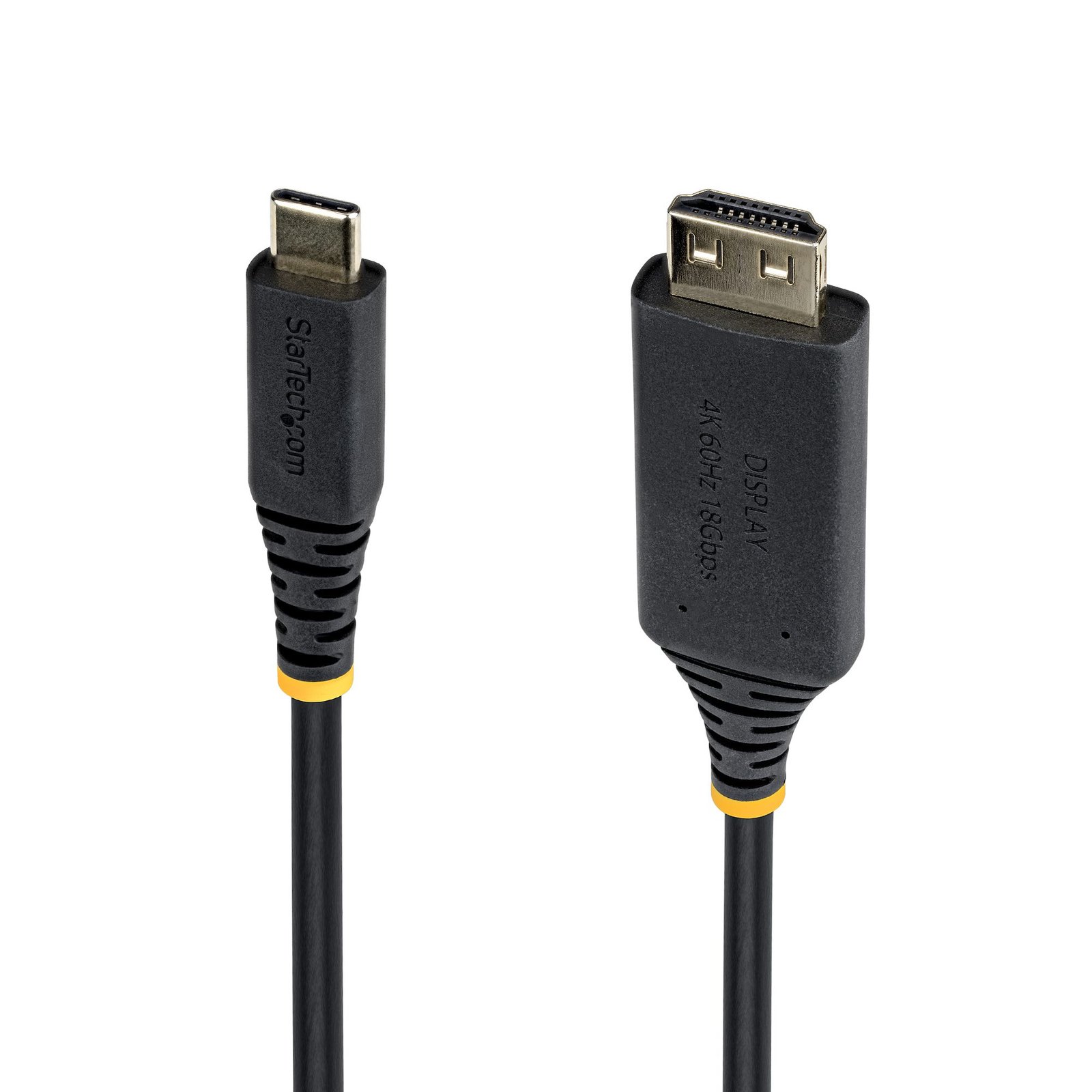 StarTech.com 1m USB-C to HDMI Adapter Cable, Gripping Connector, 4K 60Hz, Thunderbolt Compatible, 1M-USBC-HDMI-4K60-G