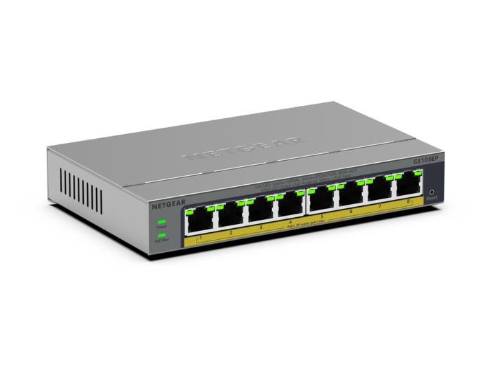 NETGEAR GS108EP Managed L2/L3 Gigabit Ethernet (10/100/1000) Grey GS108EP-100NAS