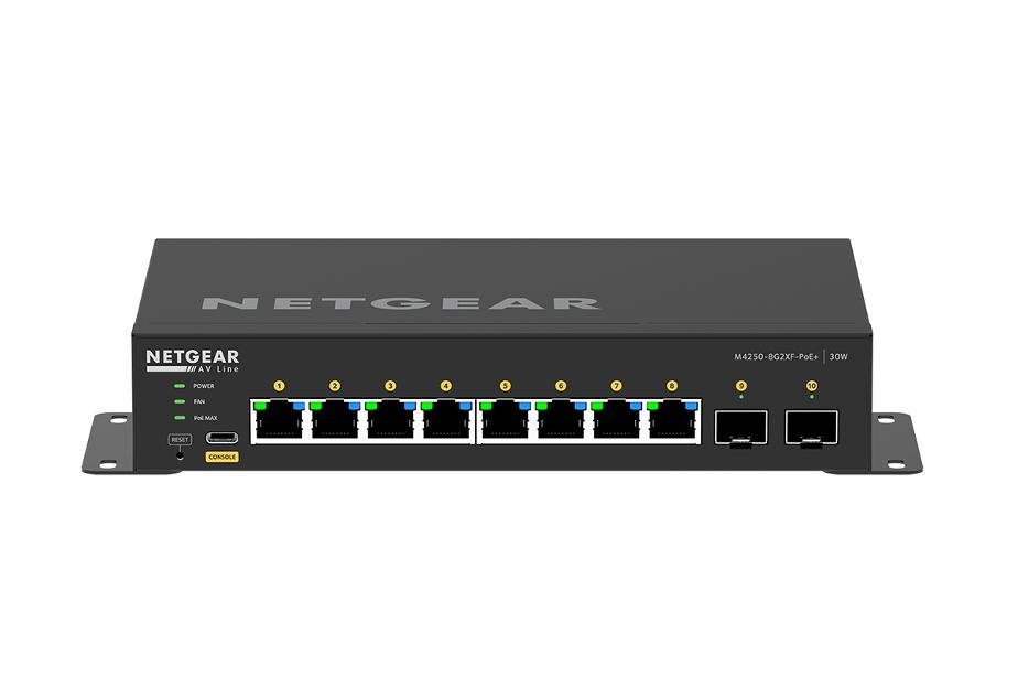 NETGEAR 8x1G PoE+ 220W and 2xSFP+ Managed Switch GSM4210PX-100NAS