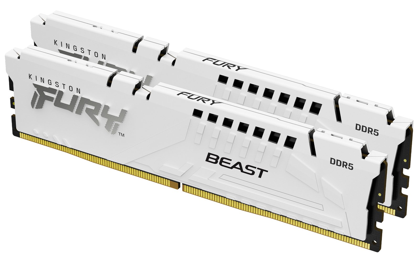 Kingston Technology FURY Beast 64GB 5200MT/s DDR5 CL40 DIMM (Kit of 2) White XMP KF552C40BWK2-64
