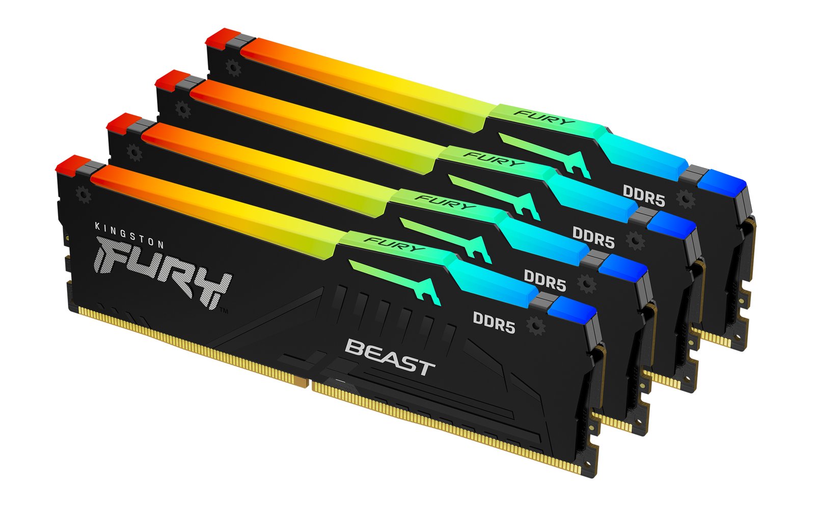 Kingston Technology FURY Beast 128GB 5600MT/s DDR5 CL40 DIMM (Kit of 4) RGB XMP KF556C40BBAK4-128